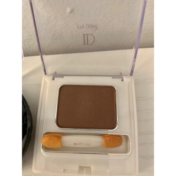 VTG 2X IsaDora Gleaming Eye Shadow Wet Dry Pistachio Green Light 77 Cacao Dream - Picture 11 of 12